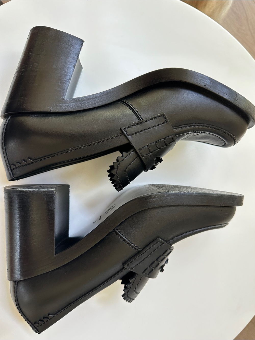 Chanel Black Leather Loafers - Picture 11 of 15